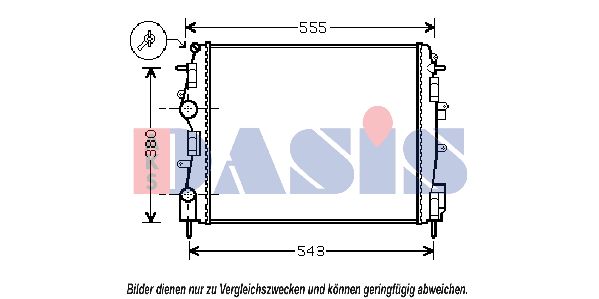 AKS DASIS Radiaator,mootorijahutus 180051N